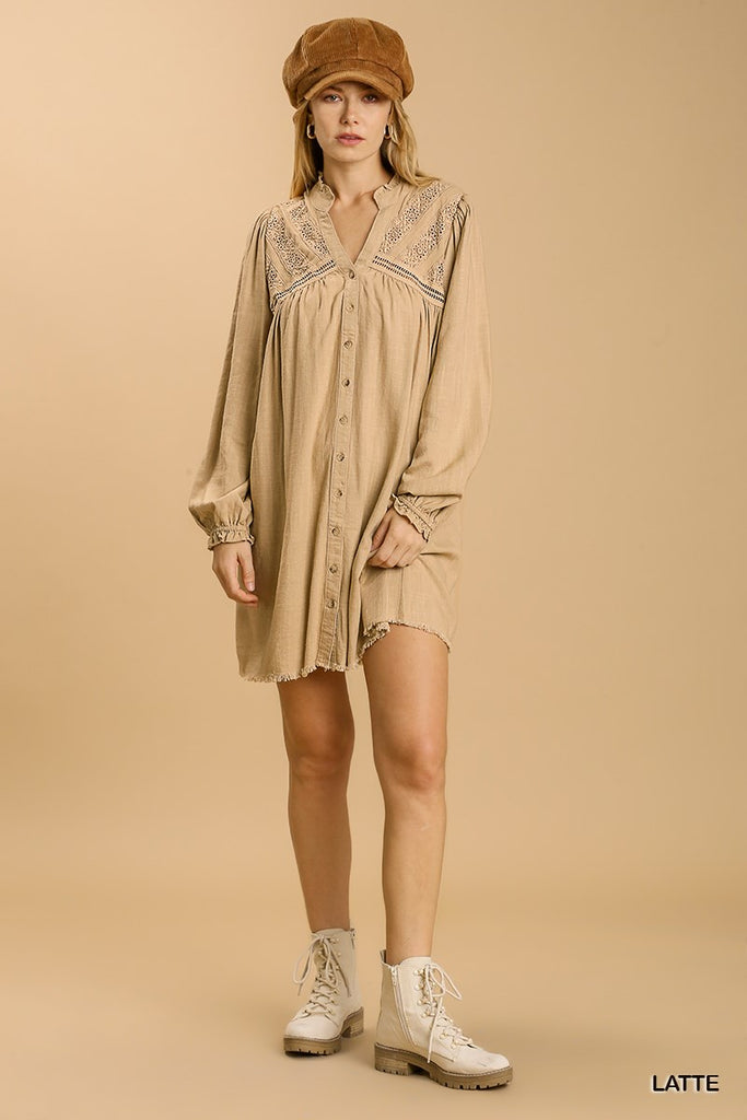 Linen Button Down Dress