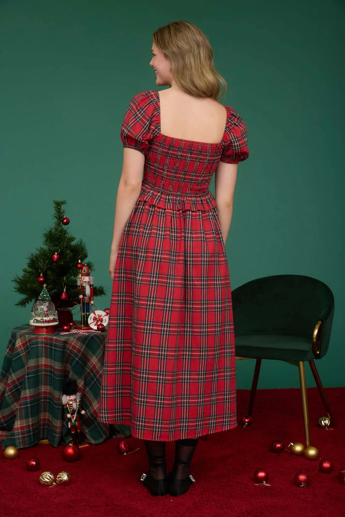 Plaid Midi Dress