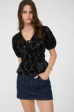 Satin Velvet Blouse