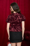 Satin Velvet Blouse