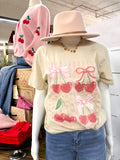 CHERRY BOW TEE