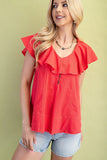Ruffle Collar Top