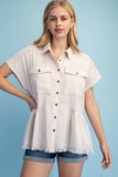 Linen Button Up Top