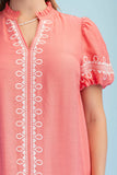 Embroidered Mini Dress