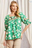 Floral Embroidered Top