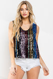 RAINBOW SEQUIN TOP