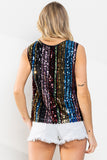 RAINBOW SEQUIN TOP