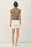 Leopard Button Up Top