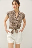 Leopard Button Up Top