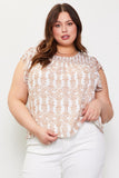 Printed Smocked Top