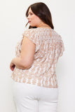 Printed Smocked Top