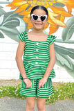 Striped Short Set