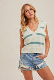 Stripe Crop Vest