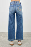 High Rise Crop Embroidered Jeans