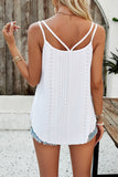 EYELET ZIP CAMI