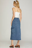Midi Denim Skirt
