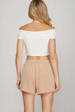 Textured Knit Shorts