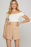 Textured Knit Shorts
