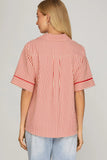 Striped Woven Top