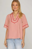 Striped Woven Top