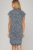 Floral Denim Dress