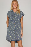 Floral Denim Dress