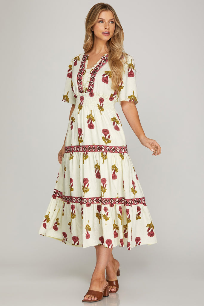 the real real midi dress Floral Midi Dress – Kingsville