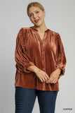 Velvet Button Down