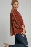 Velvet Button Down