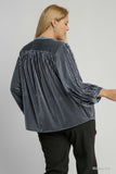 Velvet Button Down