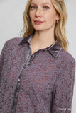 Lace Button Down Top