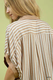 Stripe Collared  Top