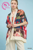 Patchwork Floral Fringe Kimono
