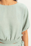 Hem Crop Woven Top