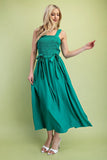 Smocked Midi Dress