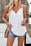 EYELET ZIP CAMI