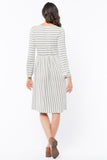 STRIPED TERRY DRESS