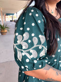 Polka Dot Embroidered Top