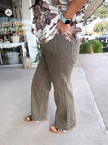 High-rise Wide Crop Trouser