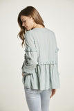 RUFFLED TRIM TOP