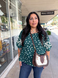 Polka Dot Embroidered Top