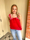 Sleeveless Tie Blouse *FINAL SALE*