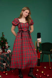 Plaid Midi Dress