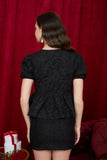 Rose Jacquard Top