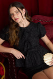 Rose Jacquard Top