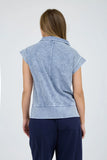 Washed Zip Ribbed Top