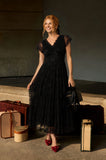 Lace Tiered Midi Dress