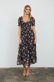 Sweetheart Floral Midi Dress