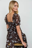 Sweetheart Floral Midi Dress
