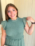 Smocked Midi Dress